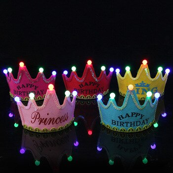 1pcs 0-3 years Hot Kids Party Crowns Set Paper Crowns Kids Hat toys Birthday Party Crown Headgear Birthday Party Accessory;