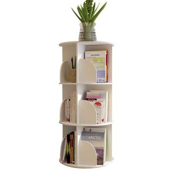 Creative Revolving Bookshelf, Simple Modern Floor Bedroom Office, Primary School Student's Economic Storage Ra