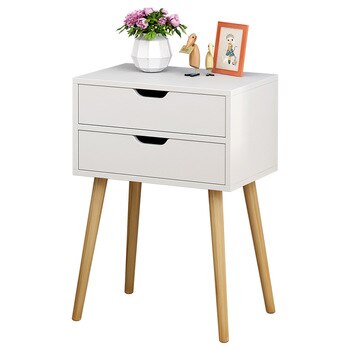 Nordic bedside table solid wood small cabinet simple storage cabinet economy mini bedroom bedside cabinet